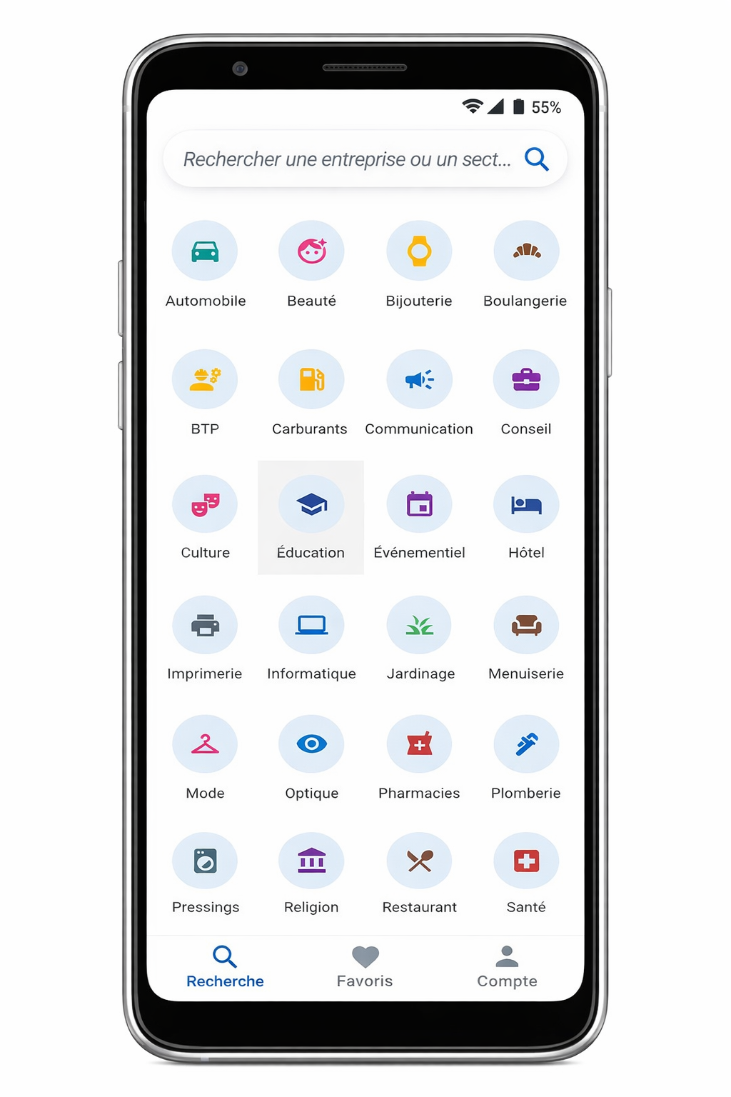 Aperçu application mobile Community
